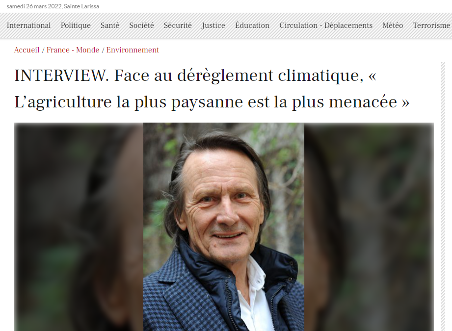 Interview de Gilles Luneau pour La Dépêche